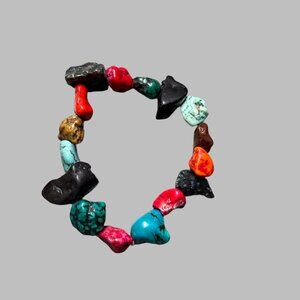 Multicolor Stone Stretch Bracelet‎